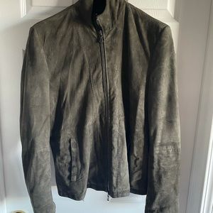 John Varvatos USA  green suede jacket